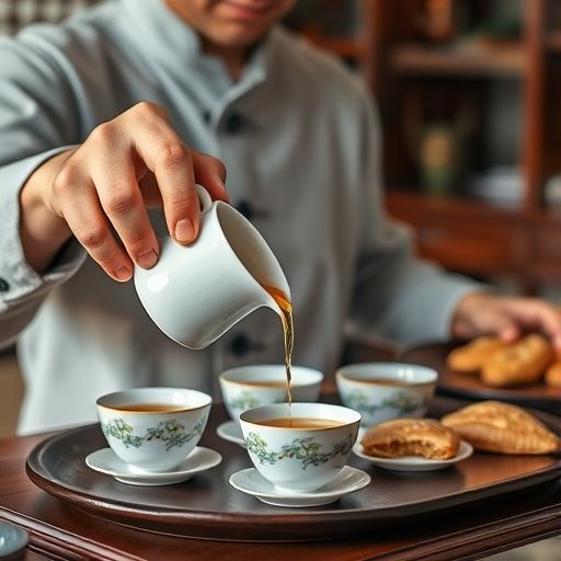 茶艺师冲泡茶叶