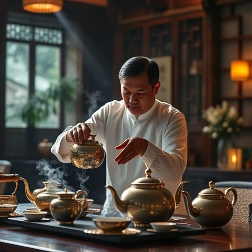 茶艺师表演泡茶