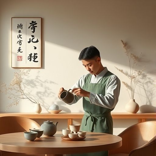 龙岗年轻茶艺师表演