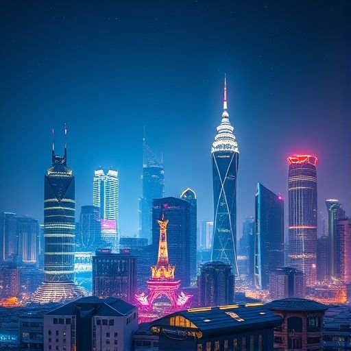广州夜晚城市景观