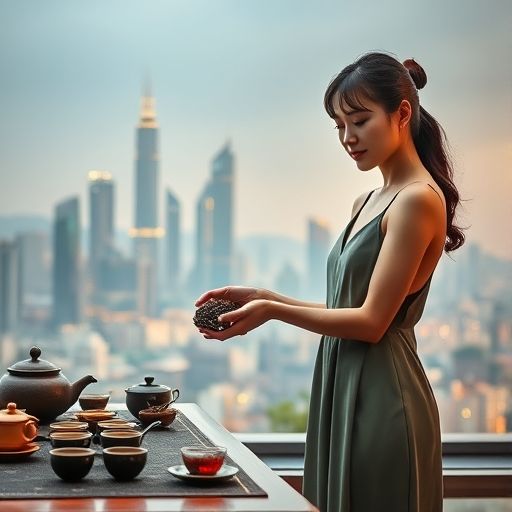 茶艺师冲泡茶叶