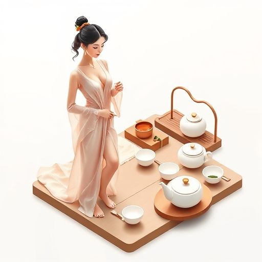 新茶嫩茶冲泡步骤的详细插画