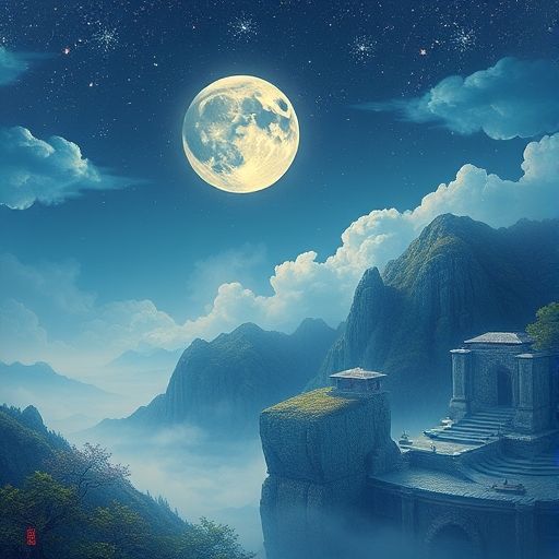 夜晚深圳龙华茶馆外景