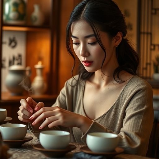 广州品茶工作室茶艺表演场景