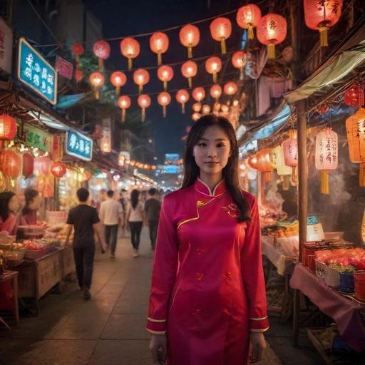 夜市探店团欢乐合影