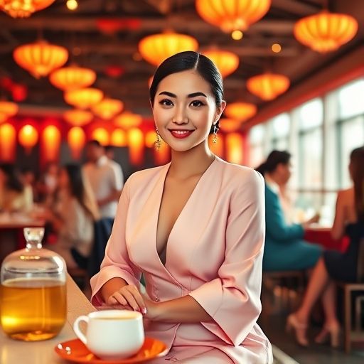 小李参加新茶品鉴会的现场照片
