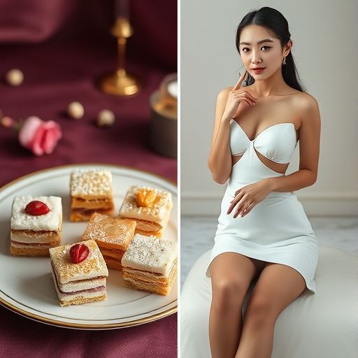 高端茶服务的精美茶点呈现