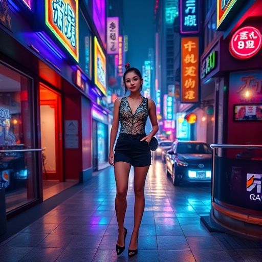 花都95场夜景灯光氛围图