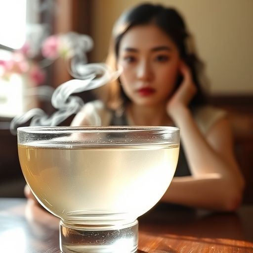 一杯清亮茶汤的细节展示