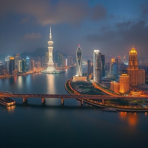 广州夜景珠江畔