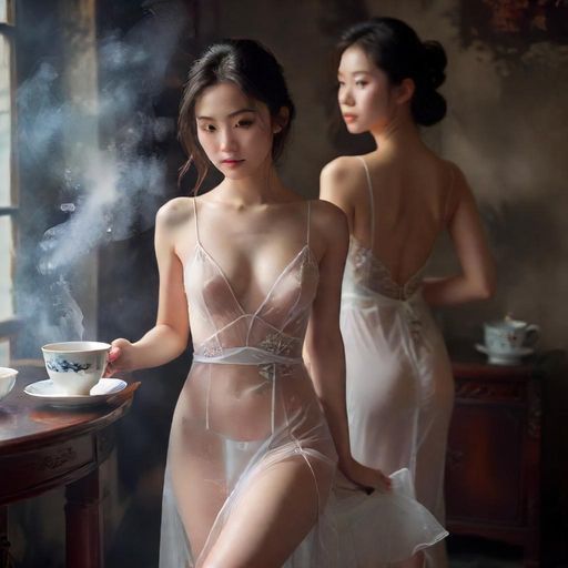一杯热茶散发清香