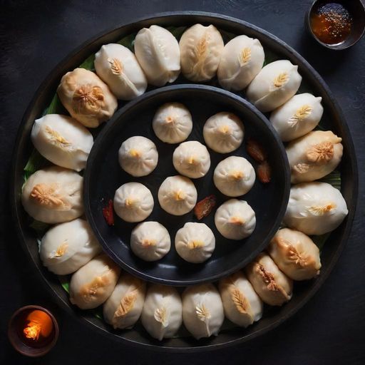 精致点心搭配茶壶视觉诱惑