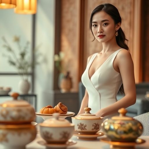 茶点精致摆盘