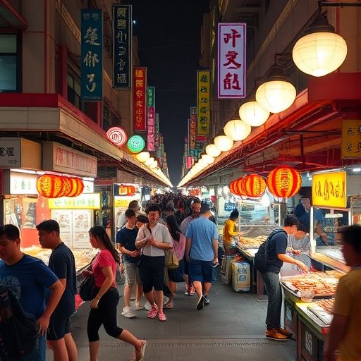 广州夜市烧烤场景