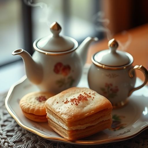 深圳光明茶具与茶点特写