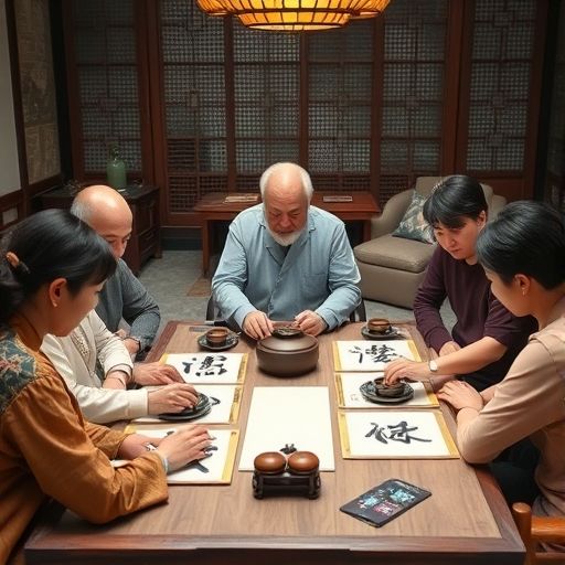 深圳龙岗喝茶学书法