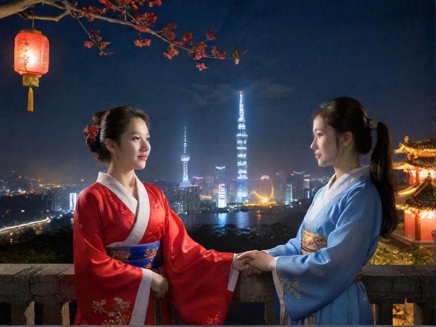 广深悦来香qm会所入口，夜晚灯火辉煌，彰显奢华与神秘。