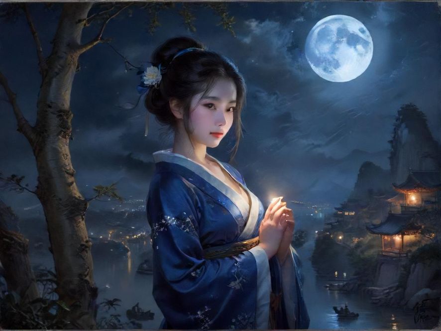在手机上浏览深圳qm微信论坛，背后是璀璨的深圳夜景。