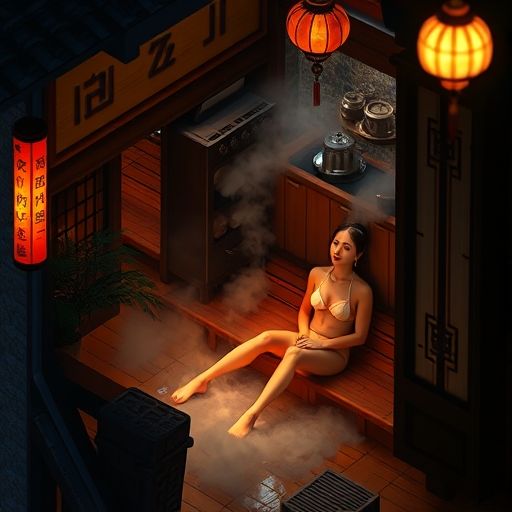 广州隐秘茶社的桑拿汗蒸环境