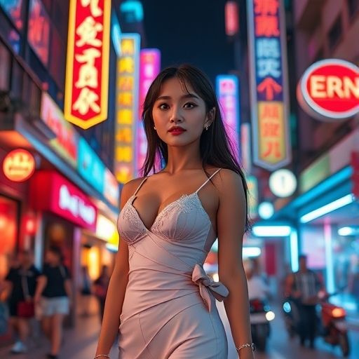 广州犬马社区夜场街景