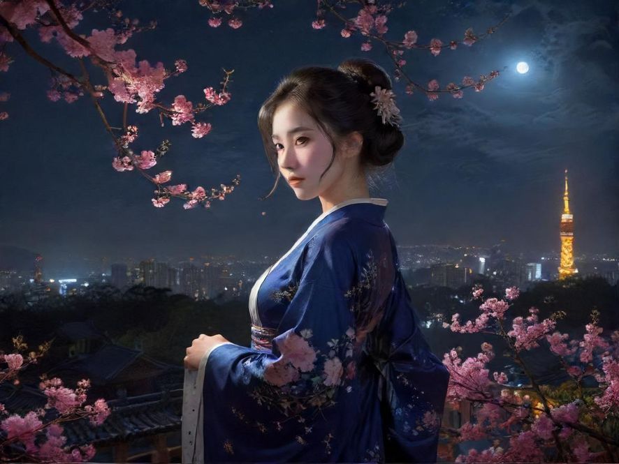 深圳百花丛夜场入口，霓虹灯光闪烁，充满赛博朋克风格，背景是繁忙的都市夜景，吸引着寻求娱乐的顾客。
