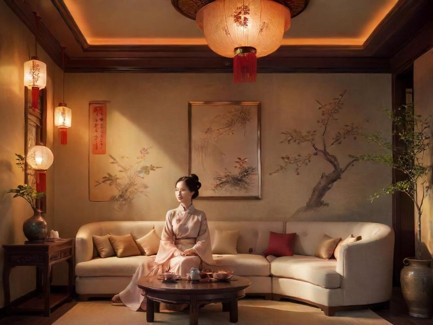 广东犬马之家温馨茶室休闲角落近景图