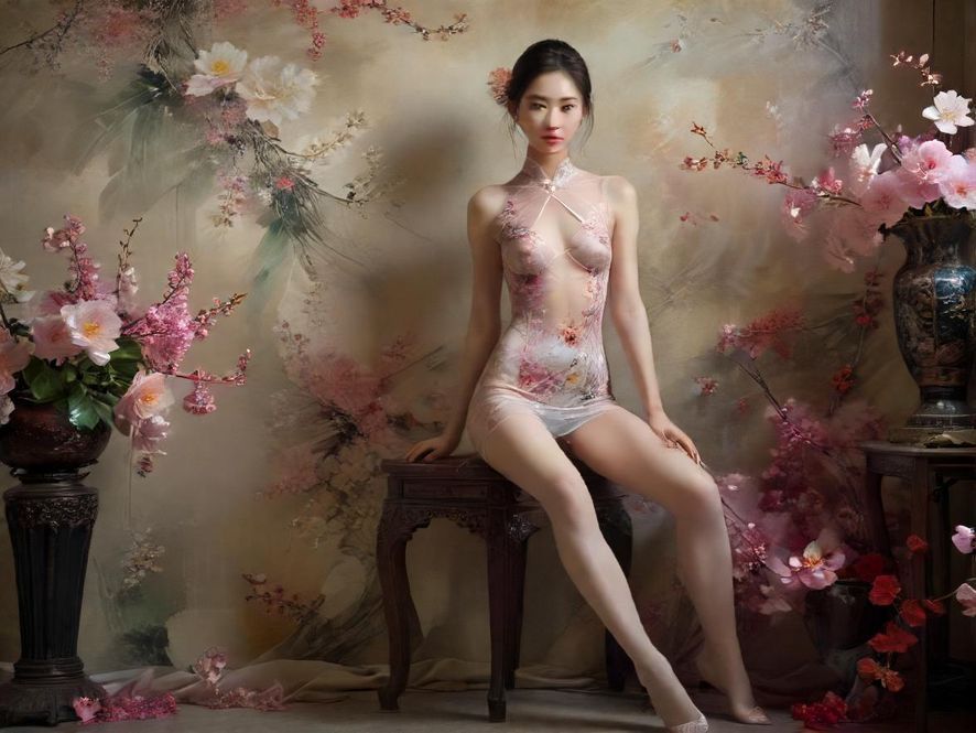 广州名花录象征性的抽象图片