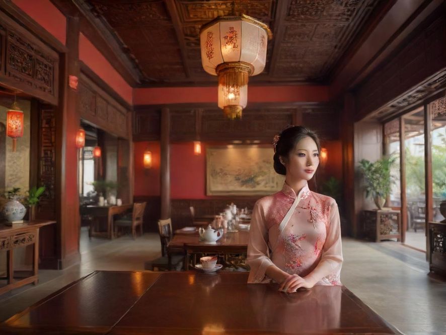 深圳高端茶会所内部环境示意图