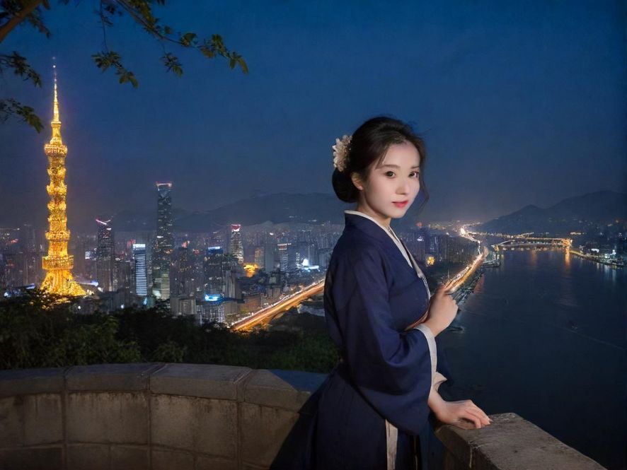 繁华璀璨的深圳夜景