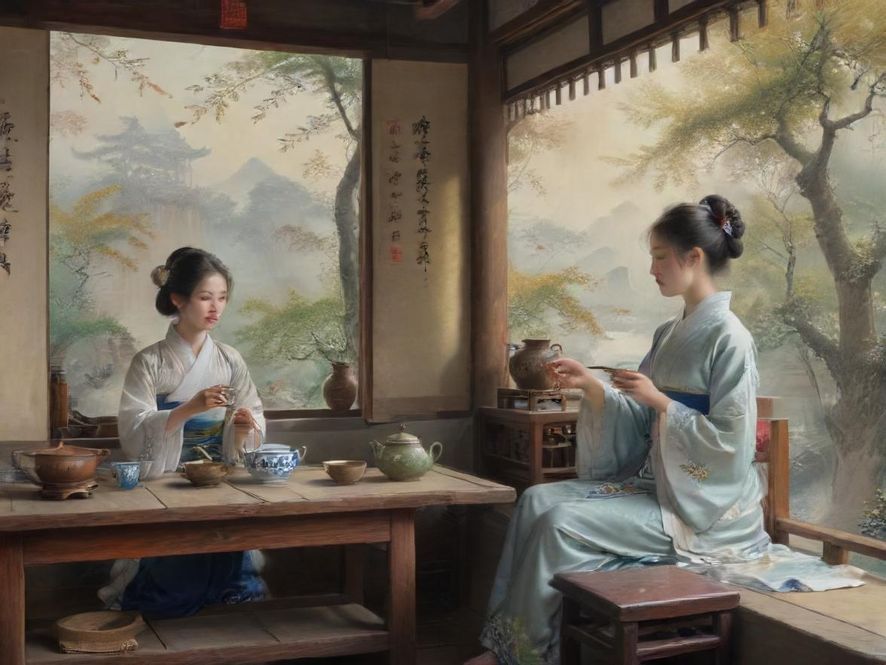 广州隐藏茶社古典庭院氛围