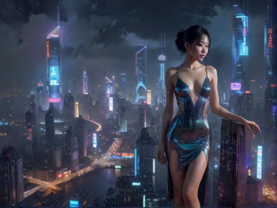 都市夜景下的霓虹灯光，暗示着娱乐与探秘的开始。