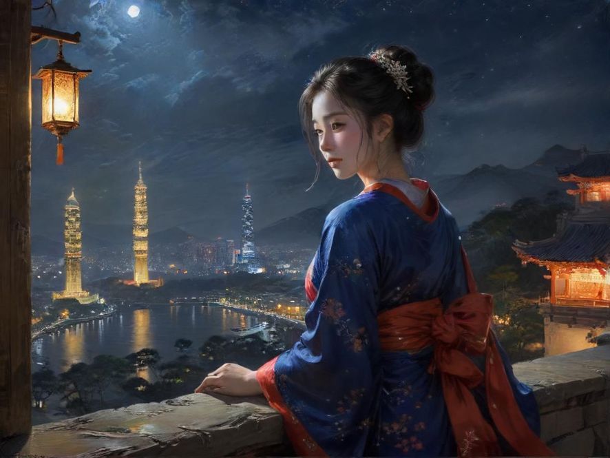 广州夜色下的休闲娱乐场所入口