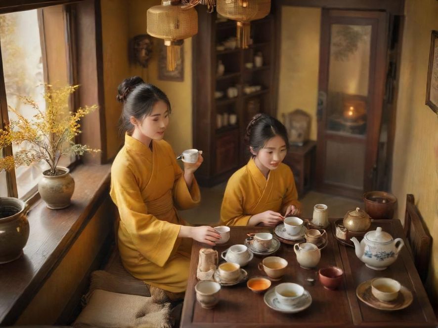 江浙沪品茶工作室温馨茶室场景