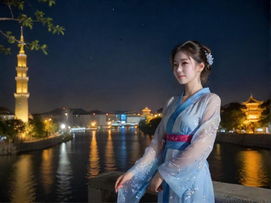 广州海珠璀璨夜景