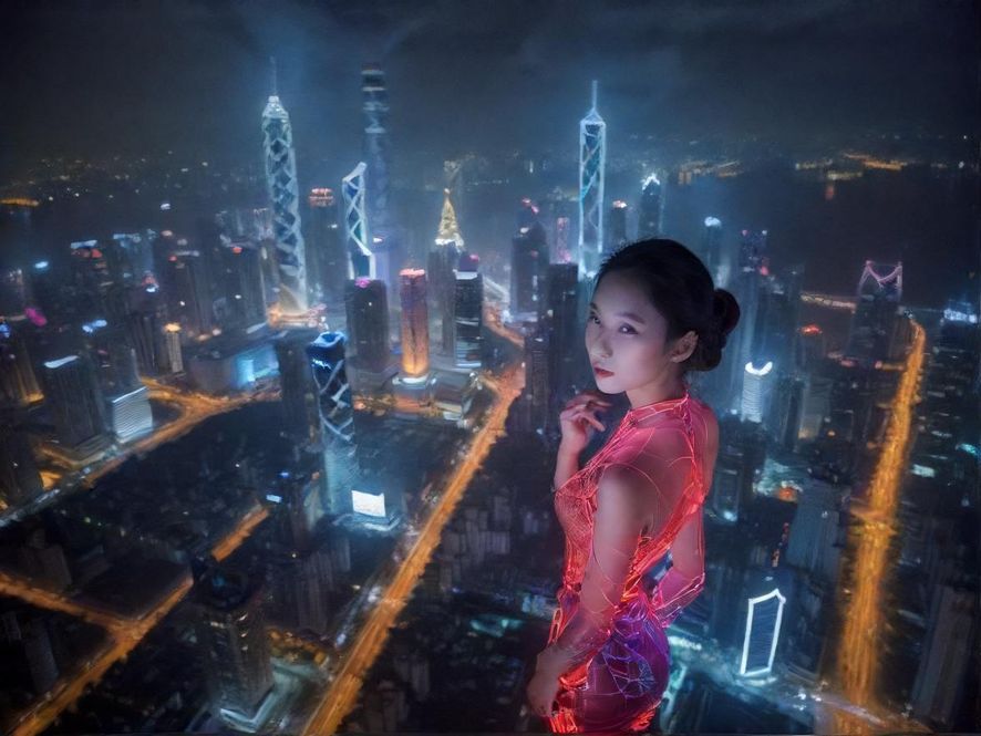 深圳夜景俯瞰