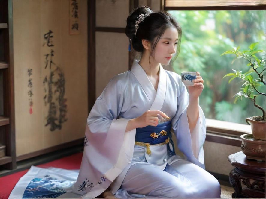 广州品茶阁私密空间一角
