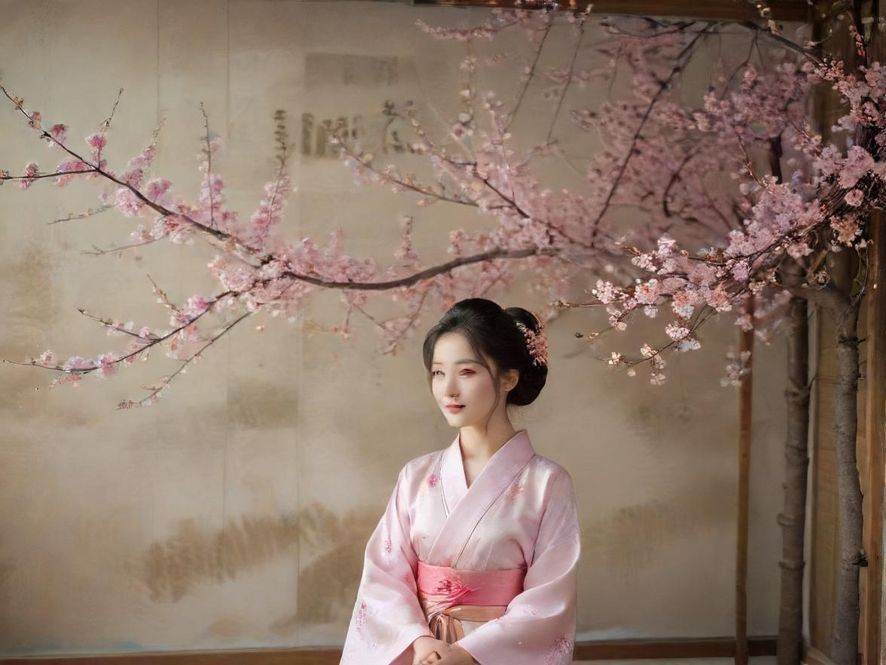 一个充满鲜花和绿植的奢华花艺工作室,光线柔和