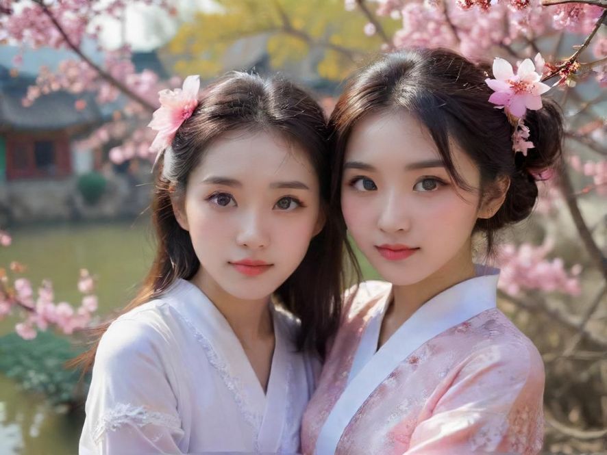 一位年轻女孩在咖啡馆里，微笑着看向手机屏幕，阳光透过窗户洒在她身上，营造出一种温馨而期待的氛围。